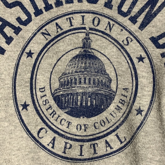 Mens WASHINGTON D.C. United States Nations Capital Gray HOODIE Sweatshirt - Picture 5 of 14